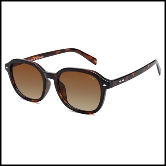 Square Polarized Sunglasses with UV Protection, Recycled Plastic Frames main image 5